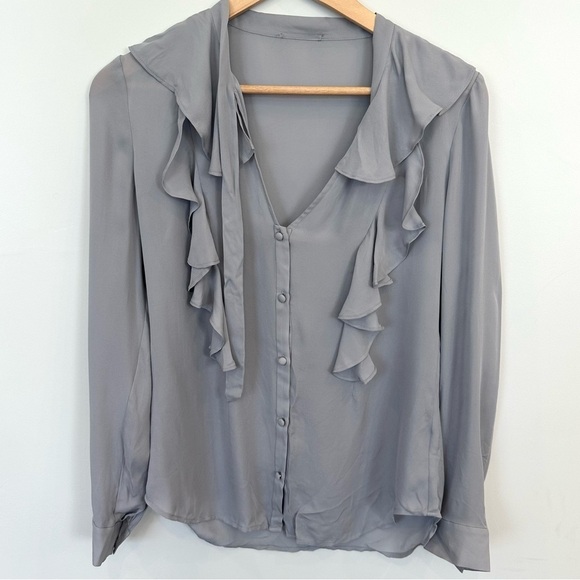 L’agence gray button down top - Picture 2 of 5